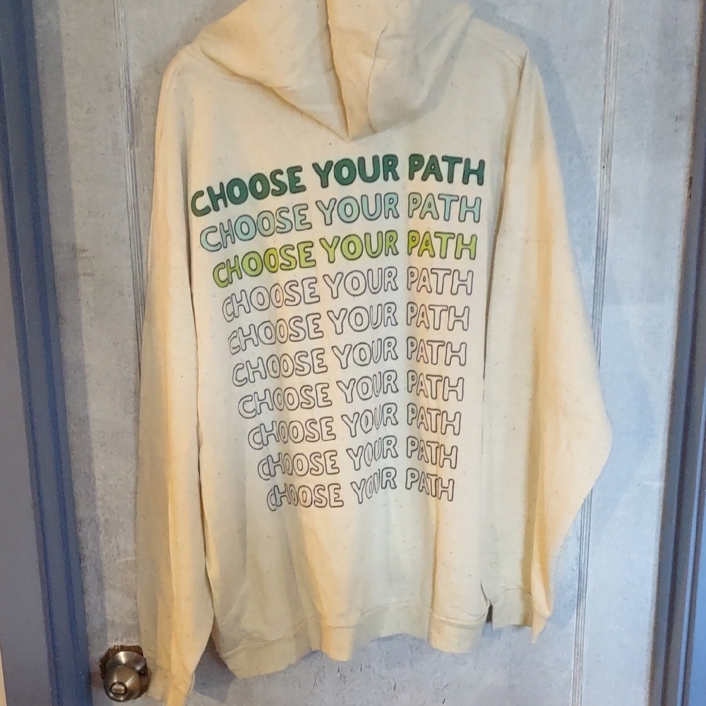 Star Wars Hoodie Grogu Cream Zip-Up with Front and Back Graphic
